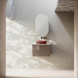 Cassa Designs Relievo Wall Hung Vanity - Single Relievo Walnut