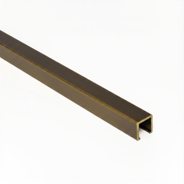 Aluminium Channel 16mm X 14mm Antique Brass