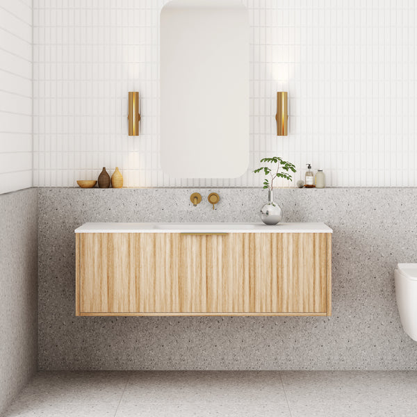 Capture Ensuite Wall Hung Vanity - Natural Oak