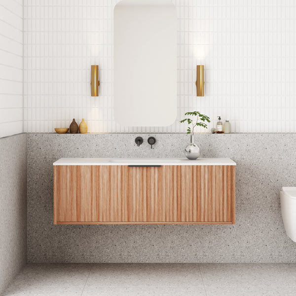 Capture Ensuite Wall Hung Vanity - Walnut