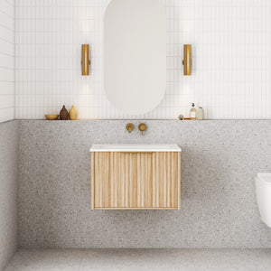 Capture Ensuite Wall Hung Vanity - Natural Oak
