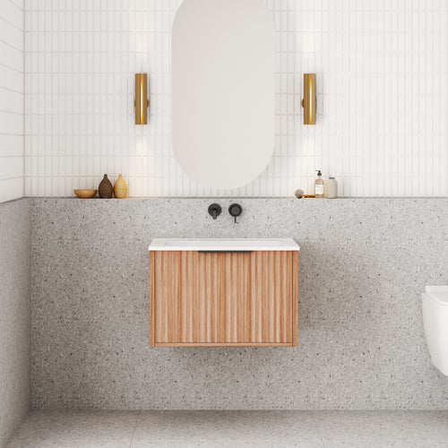 Capture Ensuite Wall Hung Vanity - Walnut