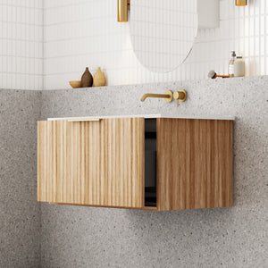 Capture Ensuite Wall Hung Vanity - Natural Oak