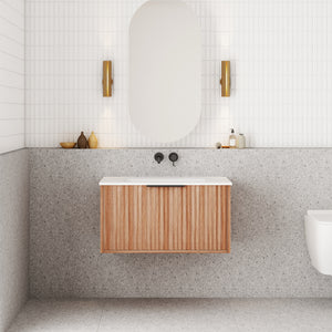 Capture Ensuite Wall Hung Vanity - Walnut