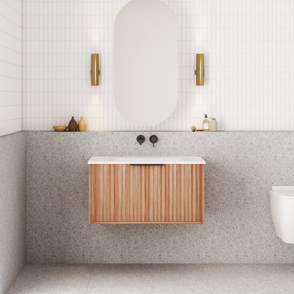 Capture Ensuite Wall Hung Vanity - Walnut