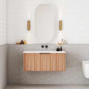Capture Ensuite Wall Hung Vanity - Walnut