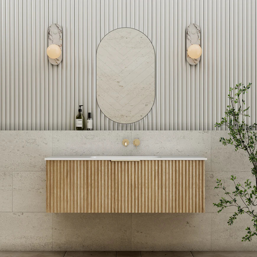Cassa Designs Capture Ensuite Wall Hung Vanity - Natural Oak