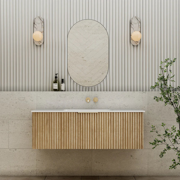 Capture Ensuite Wall Hung Vanity - Natural Oak