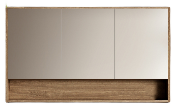Cassa Designs Cicero Shaving Cabinet - Walnut- Three Doors