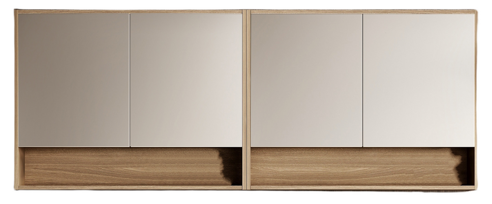 Cassa Designs Cicero Shaving Cabinet - Walnut- Four Doors