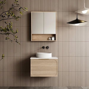 Cassa Designs Cicero Shaving Cabinet - Natural Oak- Double Doors