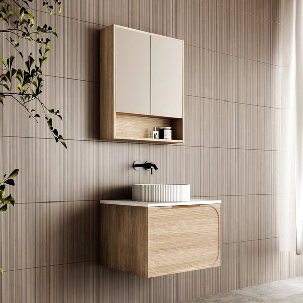 Cassa Designs Cicero Wall Hung Vanity - Single Natural Oak