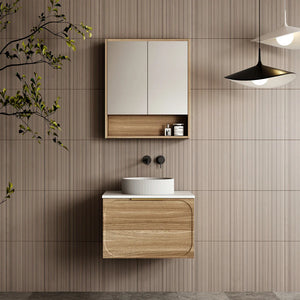 Cassa Designs Cicero Shaving Cabinet - Walnut- Double Doors