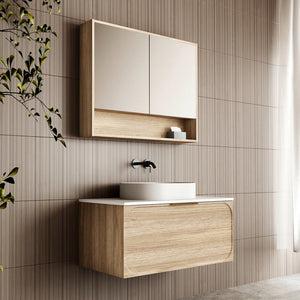 Cassa Designs Cicero Wall Hung Vanity - Single Natural Oak