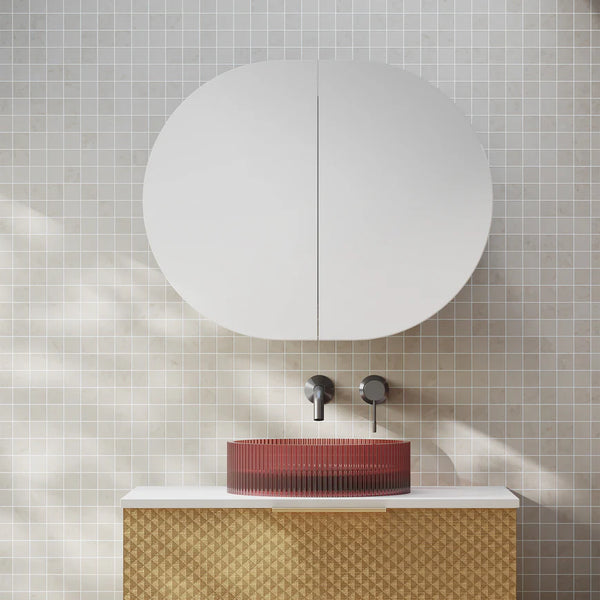Cassa Designs ELLI PILL Shaving Cabinet Matte White