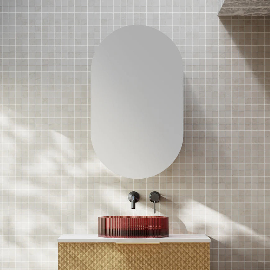 Cassa Designs ELLI PILL Shaving Cabinet Matte White