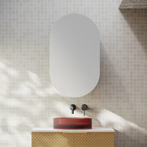 Cassa Designs ELLI PILL Shaving Cabinet Matte White