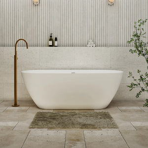 Cassa Designs Rec Slimline Bathtub Matte White