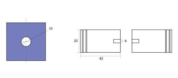 Shower Door Knob DK6 Brushed Gun Metal