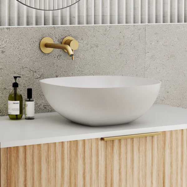 Rec Slim Above Counter Basin- Matte White