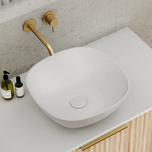 Rec Slim Above Counter Basin- Matte White