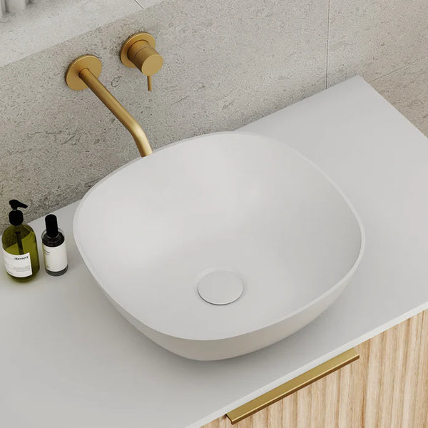 Rec Slim Above Counter Basin- Matte White