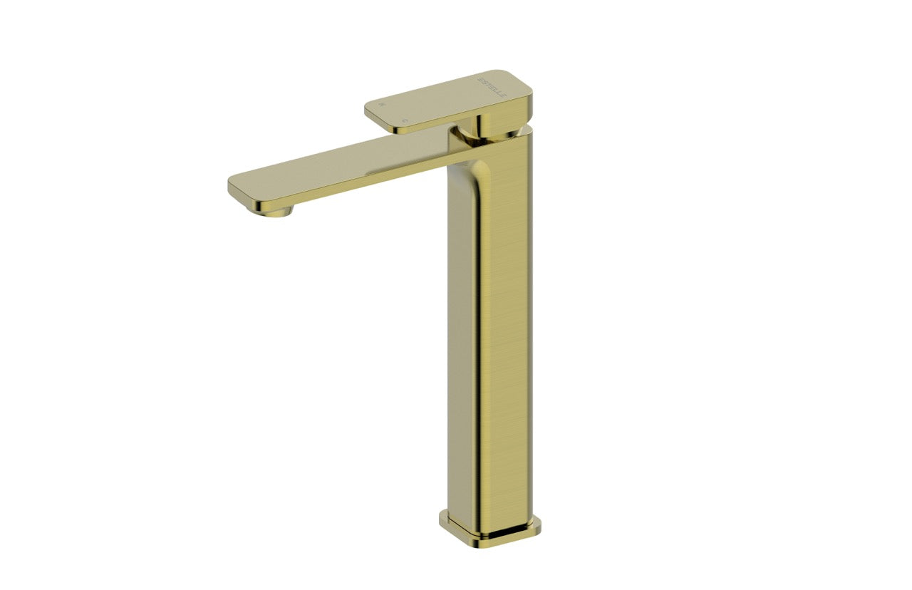 Boston - Basin Tap and Mixer Long - Brushed Brass Electro