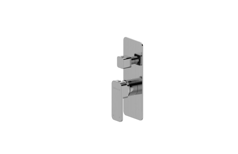 Boston Shower Mixer with Diverter Satin Nickel