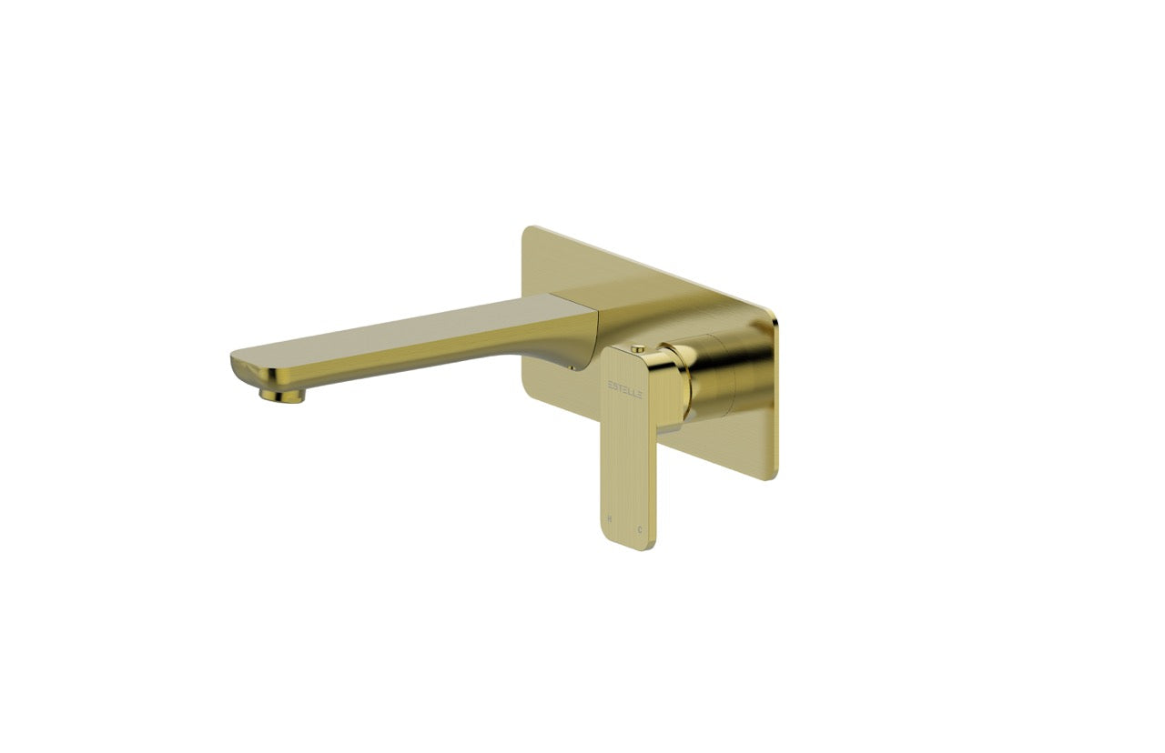 Boston - Bath Spout with Mixer - Brushed Brass Electro
