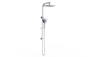 Square Shower Rail Set Polished Chrome