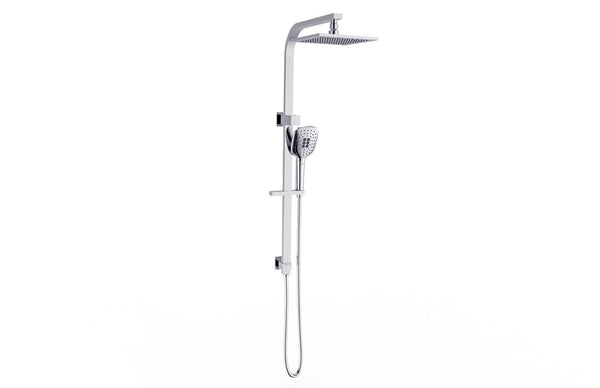 Square Shower Rail Set Polished Chrome