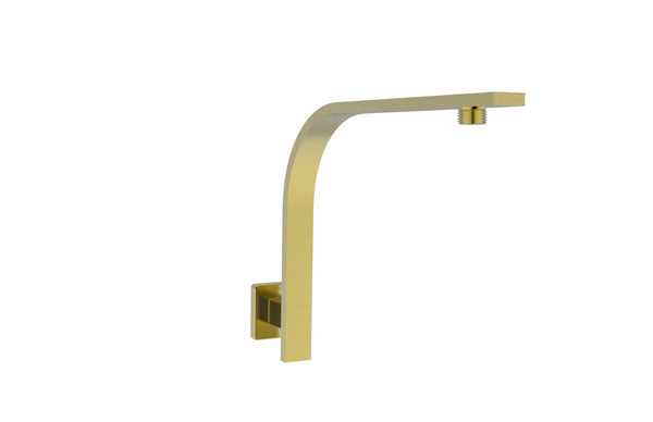 Raised Shower Arm Brushed Brass