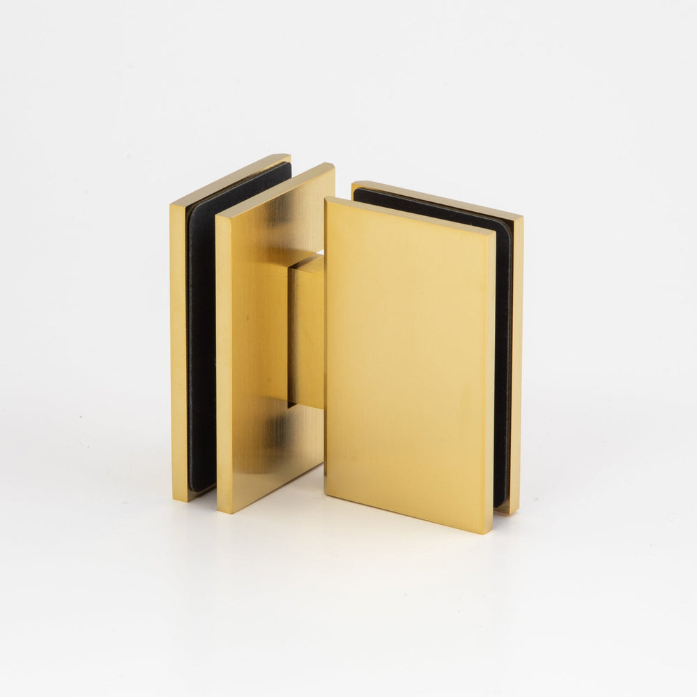 Boston 6-8mm Glass to Glass 180 Degree Shower Hinge - Brushed Brass