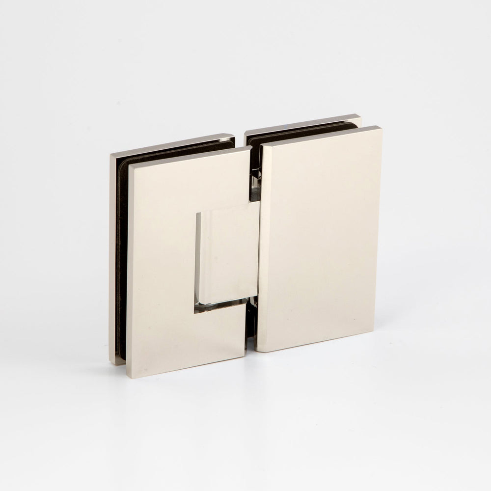 Boston Glass to Glass 180 Degree Hinge Polished Nickel