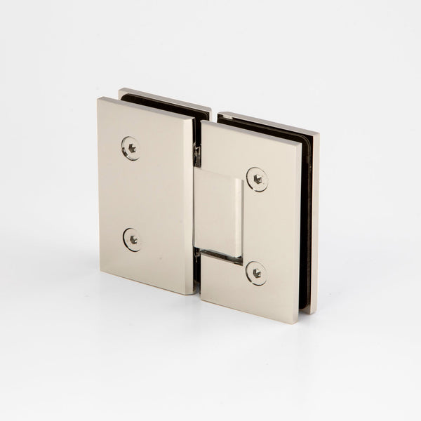 Boston Glass to Glass Hinge Polished Nickel