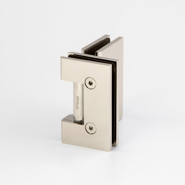 Boston Glass to Glass Hinge Polished Nickel