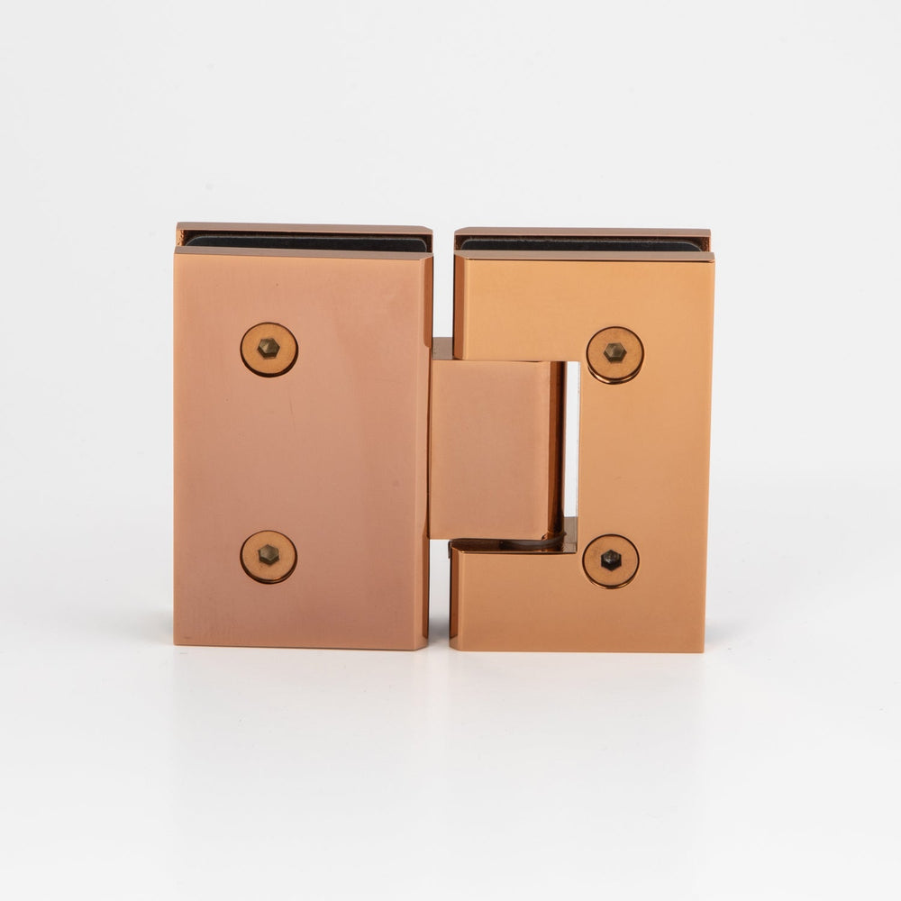 Boston Glass to Glass Hinge Polished Rose Gold