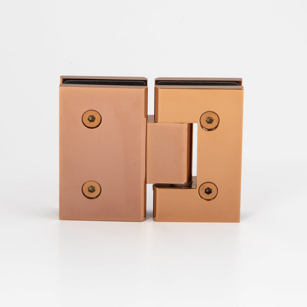 Boston Glass to Glass Hinge Polished Rose Gold