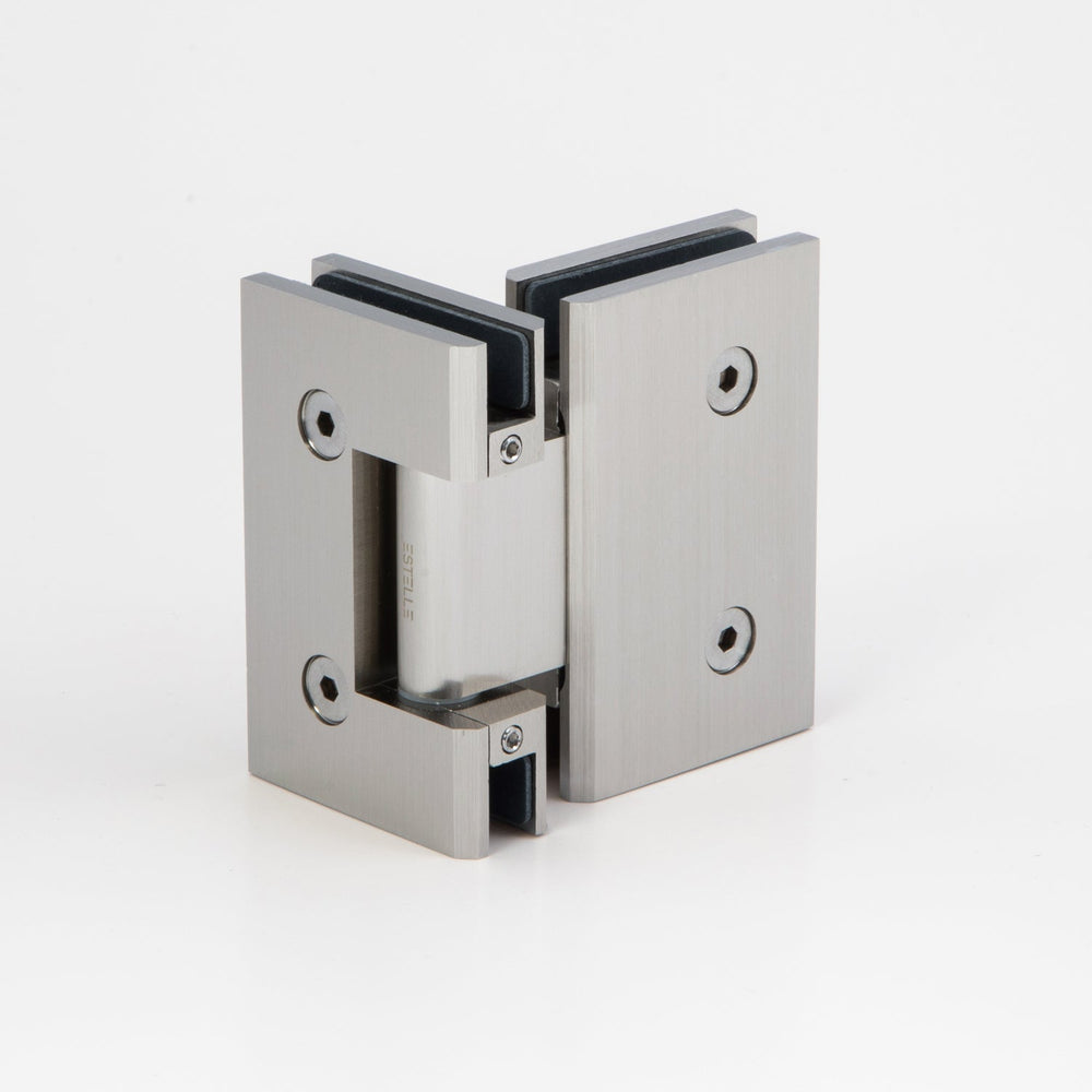 Boston Glass to Glass 180 Degree Hinge Satin Chrome