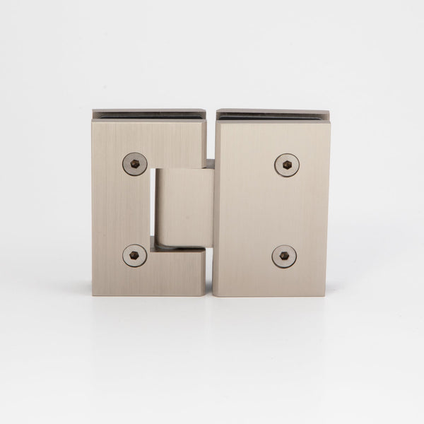 Boston Glass to Glass Hinge Satin Nickel