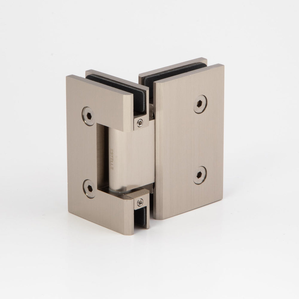 Boston 6-8mm Glass to Glass 180 Degree Shower Hinge - Satin Nickel