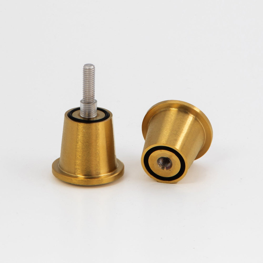 Round Door Knob Raw Brushed Brass