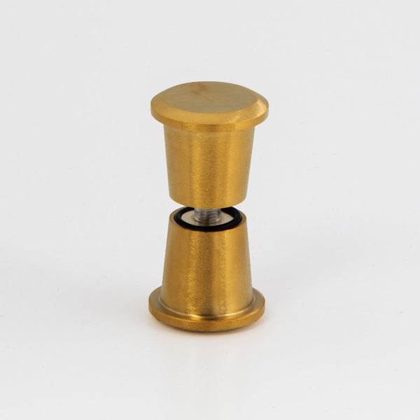 Round Door Knob Raw Brushed Brass