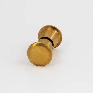 Round Door Knob Raw Brushed Brass