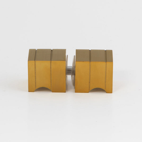 Square Knob Raw Brushed Brass