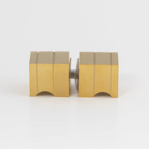 Square Door Knob Brushed Brass