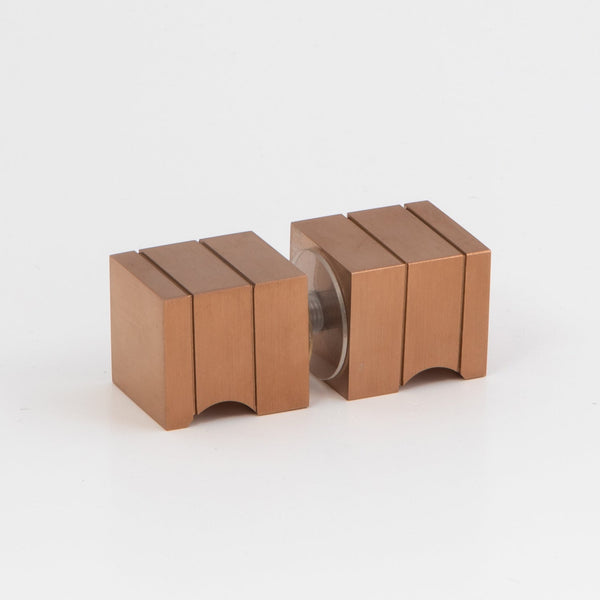 Square Door Knob Brushed Rose Gold