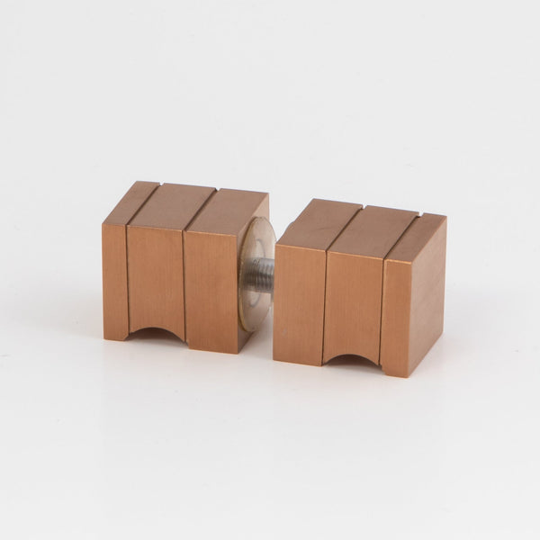 Square Door Knob Brushed Rose Gold