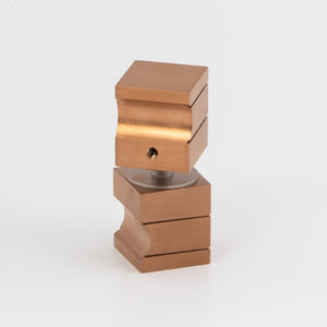 Square Door Knob Brushed Rose Gold