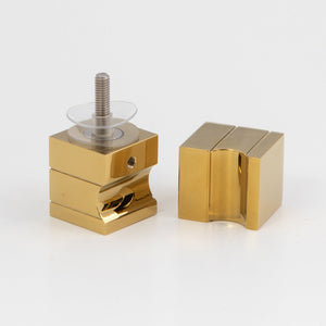 Square Door Knob Polished Gold